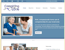 Tablet Screenshot of caregivingwithlove.com